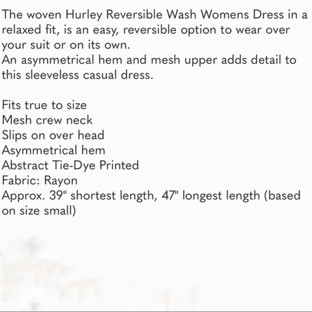 Hurley Reversible Wash Cover-Up Maxi Dress - Black - Picture 5 of 9